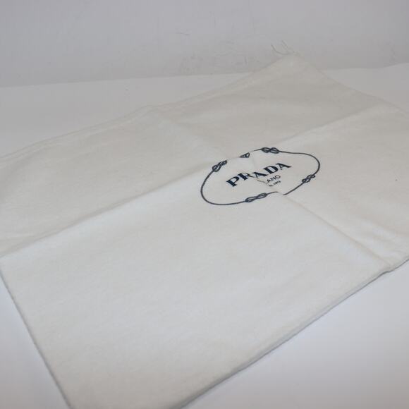 Prada White Cotton Logo Dust Bag 17x15 Drawstring - Picture 1 of 2